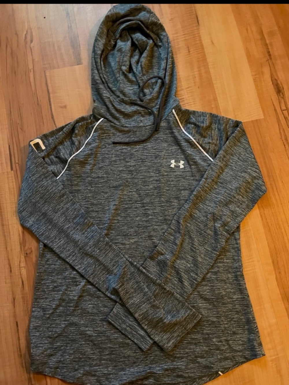 Under Armour Gray Marled Hooded Performance Pullover